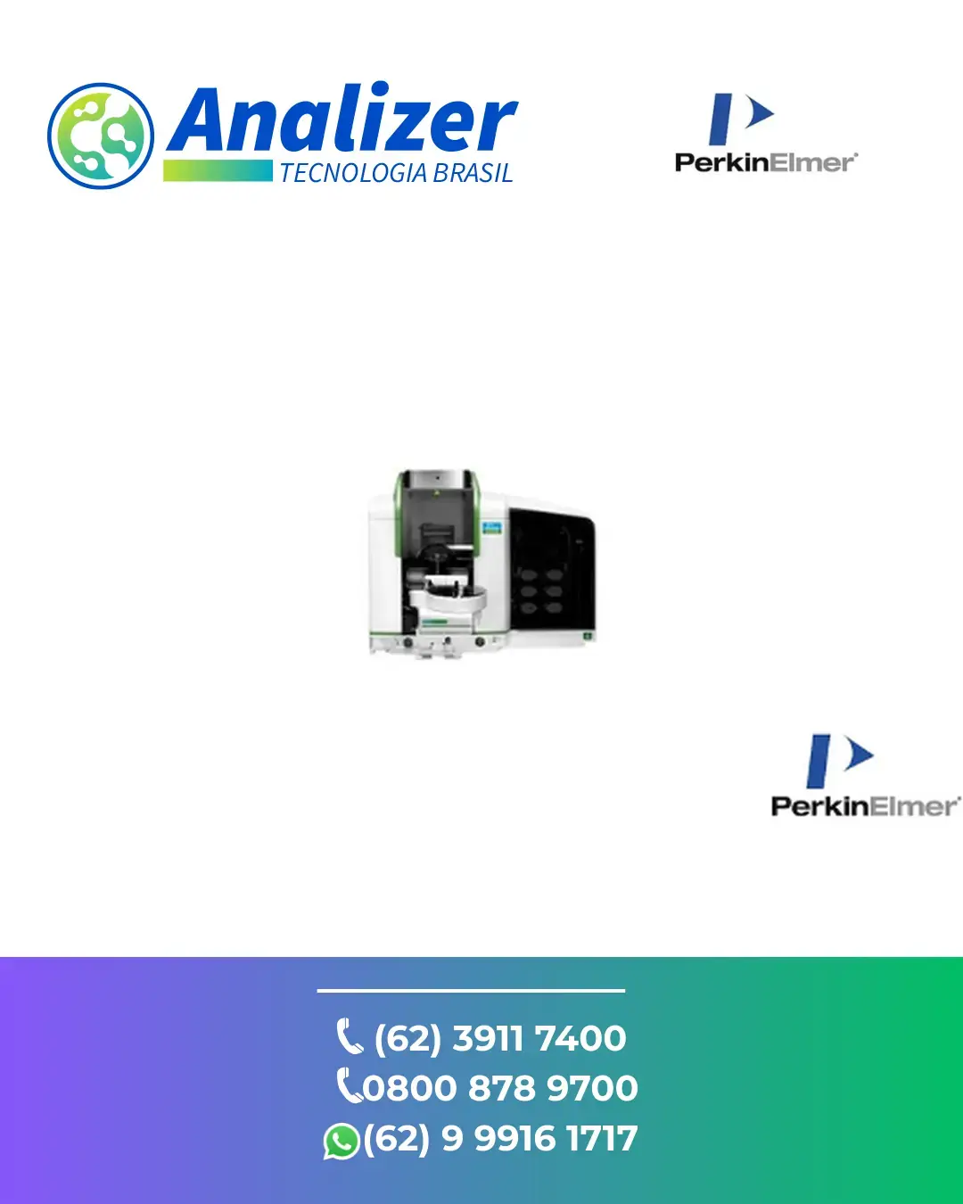 SERVIÇO CORRETIVO ESPECTROMETRO PINAACLE 900 PERKINELMER BRASIL